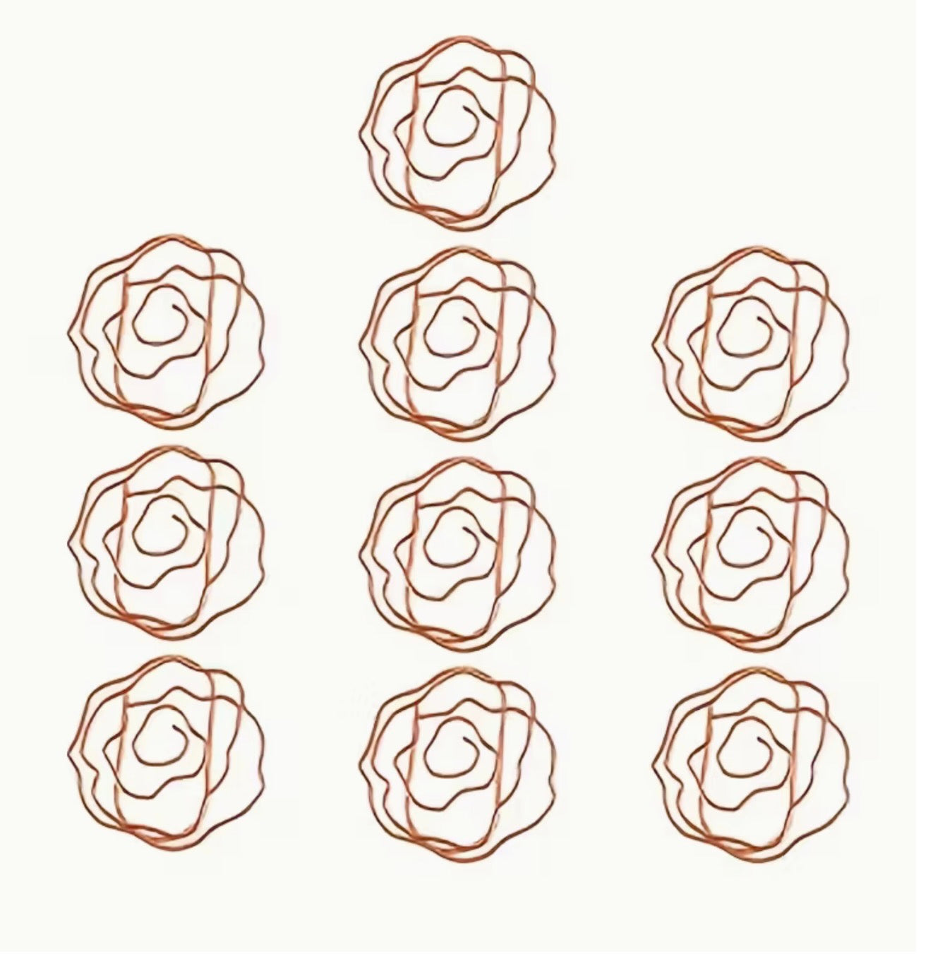 Rose Gold Decorative Rose Paperclip
