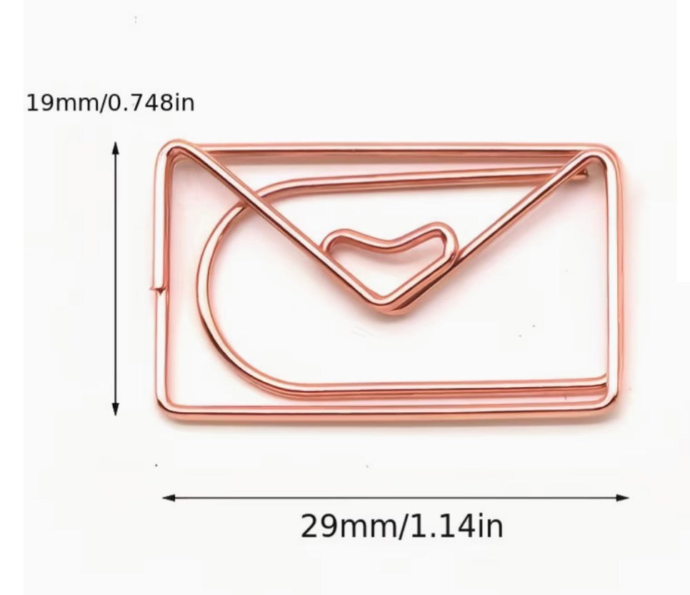 Rose Good Envelope shaped Paperclip