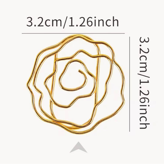Rose Gold Decorative Rose Paperclip