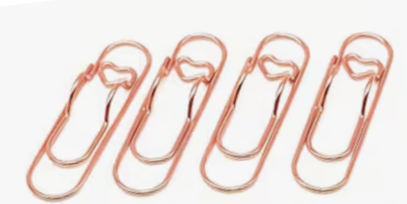 Rose Gold Pen holder Decorative Paperclip